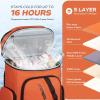 imageMaelstrom Backpack Cooler36 Can Cooler BackpackSoft Cooler Bag Insulated LeakproofLightweight Ice Chest BackpackTravel Cooler Lunch Backpack for CampingHikingBeachBlack4Orange