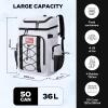 imageMaelstrom Backpack CoolerSoft Lightweight Leakproof Tactical Cooler Backpack35 Can Insulated Cooler BagKeeps 35 Cans HotCold for Up to 16 HoursWaterproof Lunch Bag for Men WomenKhakiWhite