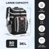 imageMaelstrom Backpack CoolerSoft Lightweight Leakproof Tactical Cooler Backpack35 Can Insulated Cooler BagKeeps 35 Cans HotCold for Up to 16 HoursWaterproof Lunch Bag for Men WomenKhakiBlack