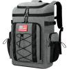 imageMaelstrom Backpack CoolerSoft Lightweight Leakproof Tactical Cooler Backpack35 Can Insulated Cooler BagKeeps 35 Cans HotCold for Up to 16 HoursWaterproof Lunch Bag for Men WomenKhakiGrey