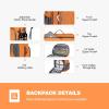 imageMaelstrom Cooler Backpack  3550 Can Insulated Soft Cooler Lunch Bag for Camping Beach Hiking ampamp ShoppingOrange