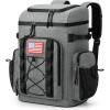 imageMaelstrom Backpack CoolerSoft Lightweight Leakproof Tactical Cooler Backpack35 Can Insulated Cooler BagKeeps 35 Cans HotCold for Up to 16 HoursWaterproof Lunch Bag for Men WomenKhakiGrey