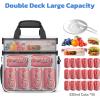 imageMaelstrom Lunch Box 20L Insulated Lunch Bag for Men Women Expandable Double Deck Leakproof Cooler Bag with 6 Pockets Reusable Lunch Tote Bag for Work Picnic Travel WhiteWhite