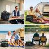 imageMaelstrom Lunch Box 20L Insulated Lunch Bag for Men Women Expandable Double Deck Leakproof Cooler Bag with 6 Pockets Reusable Lunch Tote Bag for Work Picnic Travel WhiteBlack
