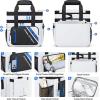 imageMaelstrom Lunch Box 20L Insulated Lunch Bag for Men Women Expandable Double Deck Leakproof Cooler Bag with 6 Pockets Reusable Lunch Tote Bag for Work Picnic Travel WhiteWhite