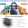 imageMaelstrom Lunch Box 20L Insulated Lunch Bag for Men Women Expandable Double Deck Leakproof Cooler Bag with 6 Pockets Reusable Lunch Tote Bag for Work Picnic Travel WhiteWhite