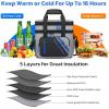 imageMaelstrom Lunch Box 20L Insulated Lunch Bag for Men Women Expandable Double Deck Leakproof Cooler Bag with 6 Pockets Reusable Lunch Tote Bag for Work Picnic Travel WhiteGrey