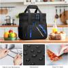 imageMaelstrom Lunch Box 20L Insulated Lunch Bag for Men Women Expandable Double Deck Leakproof Cooler Bag with 6 Pockets Reusable Lunch Tote Bag for Work Picnic Travel WhiteBlack