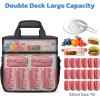 imageMaelstrom Lunch Box 20L Insulated Lunch Bag for Men Women Expandable Double Deck Leakproof Cooler Bag with 6 Pockets Reusable Lunch Tote Bag for Work Picnic Travel WhiteBlack