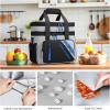 imageMaelstrom Lunch Box 20L Insulated Lunch Bag for Men Women Expandable Double Deck Leakproof Cooler Bag with 6 Pockets Reusable Lunch Tote Bag for Work Picnic Travel WhiteGrey