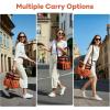 imageMaelstrom Lunch Box 20L Insulated Lunch Bag for Men Women Expandable Double Deck Leakproof Cooler Bag with 6 Pockets Reusable Lunch Tote Bag for Work Picnic Travel WhiteOrange