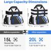 imageMaelstrom Lunch Box 20L Insulated Lunch Bag for Men Women Expandable Double Deck Leakproof Cooler Bag with 6 Pockets Reusable Lunch Tote Bag for Work Picnic Travel WhiteWhite