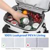 imageMaelstrom Lunch Box 20L Insulated Lunch Bag for Men Women Expandable Double Deck Leakproof Cooler Bag with 6 Pockets Reusable Lunch Tote Bag for Work Picnic Travel WhiteWhite