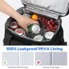 imageMaelstrom Lunch Box 20L Insulated Lunch Bag for Men Women Expandable Double Deck Leakproof Cooler Bag with 6 Pockets Reusable Lunch Tote Bag for Work Picnic Travel WhiteBlack