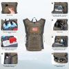 imageMaelstrom Running Hydration VestHiking Backpack with 2L3L Water BladderLightweight Daypack for Cycling Camping Rave for Men Women4Khaki