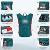 imageMaelstrom Running Hydration VestHiking Backpack with 2L3L Water BladderLightweight Daypack for Cycling Camping Rave for Men Women6Cyan