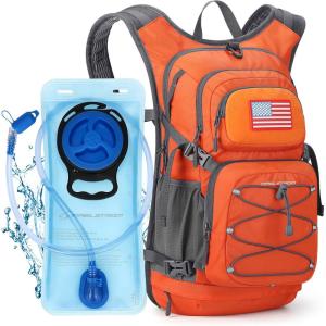 imageMaelstrom Running Hydration VestHiking Backpack with 2L3L Water BladderLightweight Daypack for Cycling Camping Rave for Men Women2Orange
