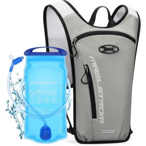imageMaelstrom Running Hydration VestHiking Backpack with 2L3L Water BladderLightweight Daypack for Cycling Camping Rave for Men WomenGray