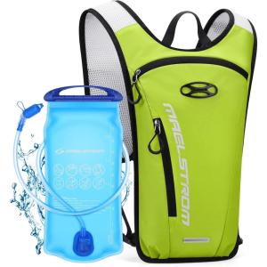 imageMaelstrom Running Hydration VestHiking Backpack with 2L3L Water BladderLightweight Daypack for Cycling Camping Rave for Men WomenLight Green
