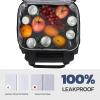 imageMaelstrom Lunch Bag Women23L Insulated Lunch Box For Men WomenExpandable Double Deck Cooler Bag With Side Tissue PocketLavenderA 23L Black