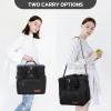 imageMaelstrom Lunch Bag Women23L Insulated Lunch Box For Men WomenExpandable Double Deck Cooler Bag With Side Tissue PocketLavenderA 23L Black