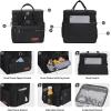 imageMaelstrom Lunch Bag Women23L Insulated Lunch Box For Men WomenExpandable Double Deck Cooler Bag With Side Tissue PocketLavenderA 23L Black
