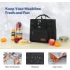 imageMaelstrom Lunch Bag Women23L Insulated Lunch Box For Men WomenExpandable Double Deck Cooler Bag With Side Tissue PocketLavenderA 23L Black