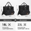 imageMaelstrom Lunch Bag Women23L Insulated Lunch Box For Men WomenExpandable Double Deck Cooler Bag With Side Tissue PocketLavenderA 23L Black