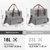 imageMaelstrom Lunch Bag Women23L Insulated Lunch Box For Men WomenExpandable Double Deck Cooler Bag With Side Tissue PocketLavenderB 23L Gray