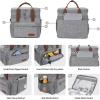imageMaelstrom Lunch Bag Women23L Insulated Lunch Box For Men WomenExpandable Double Deck Cooler Bag With Side Tissue PocketLavenderB 23L Gray