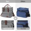 imageMaelstrom Lunch Bag Women23L Insulated Lunch Box For Men WomenExpandable Double Deck Cooler Bag With Side Tissue PocketLavenderB 23L Gray