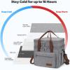 imageMaelstrom Lunch Bag Women23L Insulated Lunch Box For Men WomenExpandable Double Deck Cooler Bag With Side Tissue PocketLavenderB 23L Gray