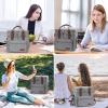 imageMaelstrom Lunch Bag Women23L Insulated Lunch Box For Men WomenExpandable Double Deck Cooler Bag With Side Tissue PocketLavenderB 23L Gray