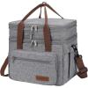 imageMaelstrom Lunch Bag Women23L Insulated Lunch Box For Men WomenExpandable Double Deck Cooler Bag With Side Tissue PocketLavenderB 23L Gray