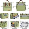 imageMaelstrom Lunch Bag Women23L Insulated Lunch Box For Men WomenExpandable Double Deck Cooler Bag With Side Tissue PocketLavenderC 23L Green