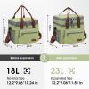 imageMaelstrom Lunch Bag Women23L Insulated Lunch Box For Men WomenExpandable Double Deck Cooler Bag With Side Tissue PocketLavenderC 23L Green