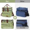 imageMaelstrom Lunch Bag Women23L Insulated Lunch Box For Men WomenExpandable Double Deck Cooler Bag With Side Tissue PocketLavenderC 23L Green