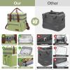 imageMaelstrom Lunch Bag Women23L Insulated Lunch Box For Men WomenExpandable Double Deck Cooler Bag With Side Tissue PocketLavenderC 23L Green