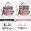 imageMaelstrom Lunch Bag Women23L Insulated Lunch Box For Men WomenExpandable Double Deck Cooler Bag With Side Tissue PocketLavenderD 23L Pink