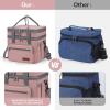 imageMaelstrom Lunch Bag Women23L Insulated Lunch Box For Men WomenExpandable Double Deck Cooler Bag With Side Tissue PocketLavenderD 23L Pink