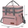 imageMaelstrom Lunch Bag Women23L Insulated Lunch Box For Men WomenExpandable Double Deck Cooler Bag With Side Tissue PocketLavenderD 23L Pink