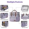 imageMaelstrom Lunch Bag Women23L Insulated Lunch Box For Men WomenExpandable Double Deck Cooler Bag With Side Tissue PocketLavenderE 23L Lavender