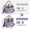 imageMaelstrom Lunch Bag Women23L Insulated Lunch Box For Men WomenExpandable Double Deck Cooler Bag With Side Tissue PocketLavenderE 23L Lavender