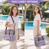 imageMaelstrom Lunch Bag Women23L Insulated Lunch Box For Men WomenExpandable Double Deck Cooler Bag With Side Tissue PocketLavenderE 23L Lavender