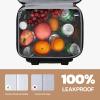 imageMaelstrom Lunch Bag Women23L Insulated Lunch Box For Men WomenExpandable Double Deck Cooler Bag With Side Tissue PocketLavenderF Black with DIY HookandLoop