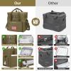 imageMaelstrom Lunch Bag Women23L Insulated Lunch Box For Men WomenExpandable Double Deck Cooler Bag With Side Tissue PocketLavenderG Khaki with DIY HookandLoop