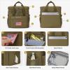 imageMaelstrom Lunch Bag Women23L Insulated Lunch Box For Men WomenExpandable Double Deck Cooler Bag With Side Tissue PocketLavenderG Khaki with DIY HookandLoop