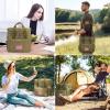 imageMaelstrom Lunch Bag Women23L Insulated Lunch Box For Men WomenExpandable Double Deck Cooler Bag With Side Tissue PocketLavenderG Khaki with DIY HookandLoop