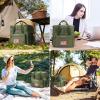 imageMaelstrom Lunch Bag Women23L Insulated Lunch Box For Men WomenExpandable Double Deck Cooler Bag With Side Tissue PocketLavenderI Army green with DIY HookandLoop