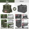 imageMaelstrom Lunch Bag Women23L Insulated Lunch Box For Men WomenExpandable Double Deck Cooler Bag With Side Tissue PocketLavenderI Army green with DIY HookandLoop